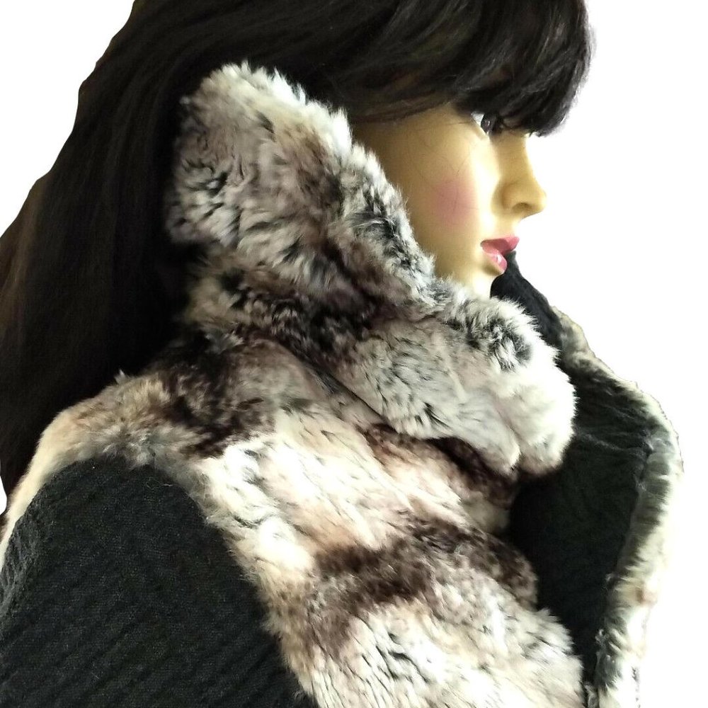 Custom Made Monaco Genuine Ermine Fur Après-ski Jacket Coact 38 6 M - Picture 8 of 10